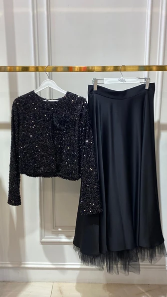 SİYAH CEKET ETEK - Resim 2