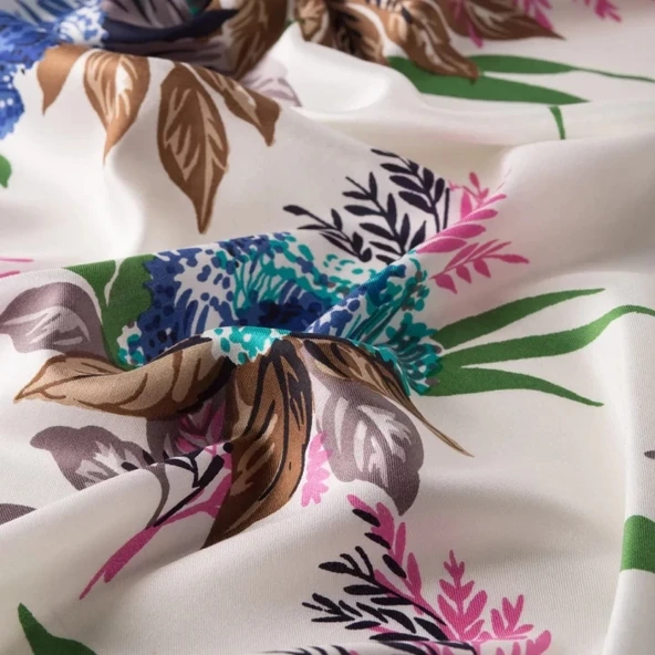 İPEKEVİ DESENLİ İPEK ŞAL - 6