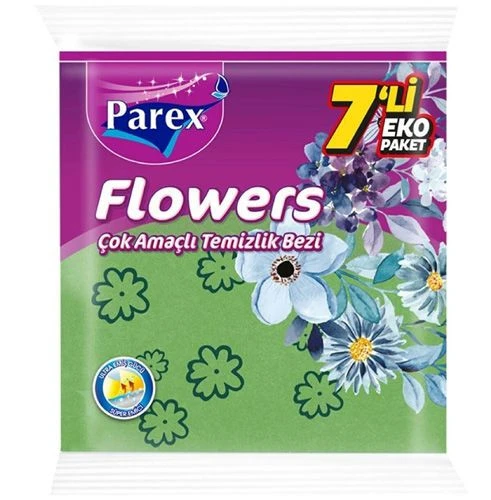 PAREX FLOWERS 7Lİ EKO TEMİZLİK BEZİ ürün görseli 1