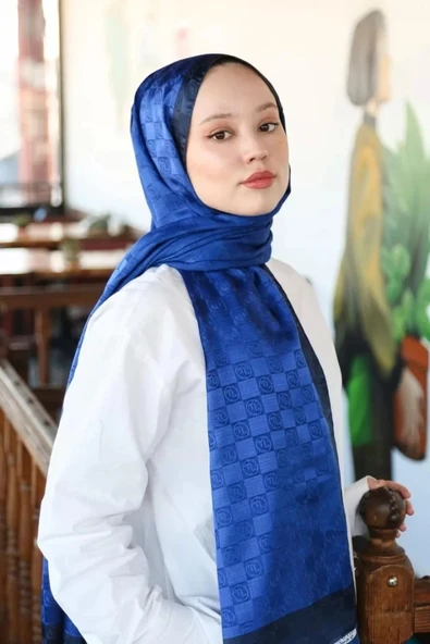 HİNT İPEK MONOGRAM ŞAL ürün görseli