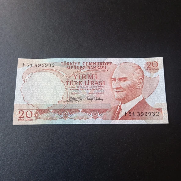 Escoines 3996368f56fc404254 6.Emisyon 3.Tertip F51 Serisi Çil 20Lira - Resim 3