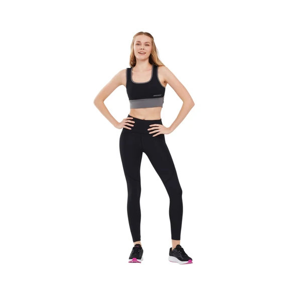 Coll. W Mid Support Bra Kadın Siyah Sporcu Sütyeni S241110-001 - 8