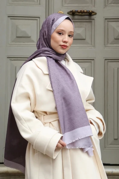 HİNT İPEK MONOGRAM ŞAL - Resim 12