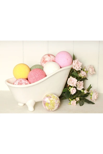 6 Adet Renkli Doğal Kokulu Tüm Vücut Banyo Peeling Nem Bombası Banyo Topu - 2