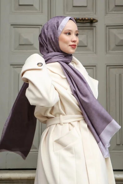 HİNT İPEK MONOGRAM ŞAL - Resim 9