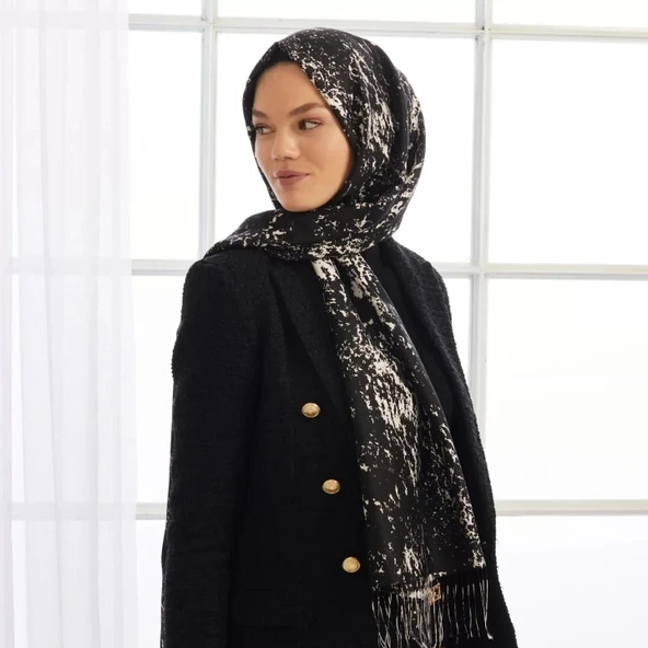 İPEKEVİ DESENLİ İPEK ŞAL - 4