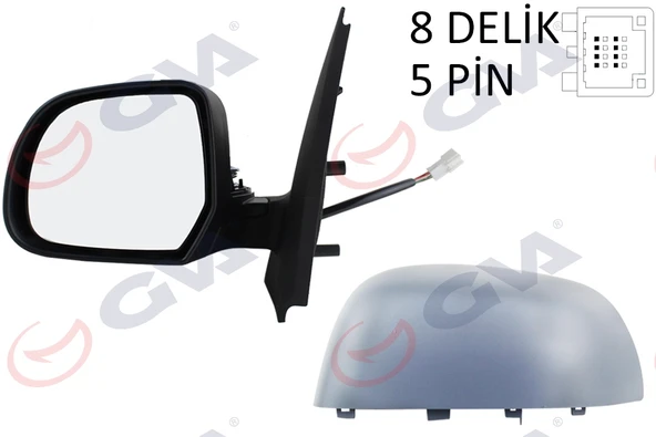 GVA 1019198 DIŞ DİKİZ AYNASI SOL DOKKER-LODGY 12> ELEKTRİKLİ ISITMALI ASTARLI KONVEKS 5 FİŞ VM-6803EHPL 963025005R ürün görseli 1