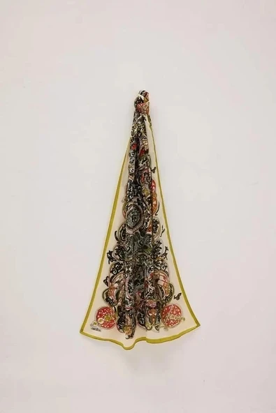 ETNİK DESEN GOLD İPEK ŞAL - Resim 3