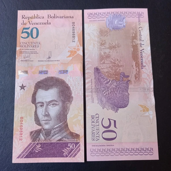 Escoines 3996368f560a5a5174 2018 Venezuela 50 Bolivar ÇİL - 3