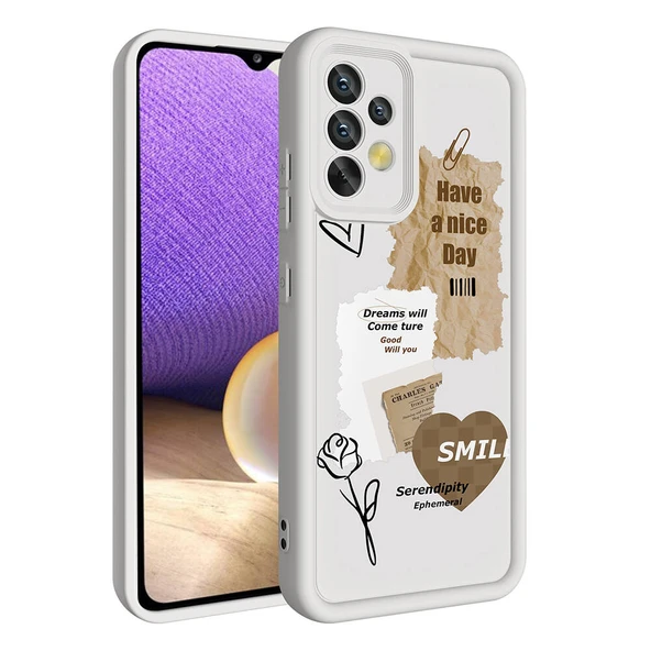 Galaxy A32 4G Kılıf Kamera Korumalı Baskılı Arka Yüzey  Klas Kapak - Resim 3