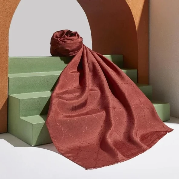 PİRAMİT KENDİNDEN DESENLİ JAKAR ŞAL