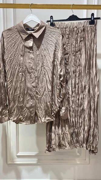 PLİSELİ SATEN TAKIM - Resim 4