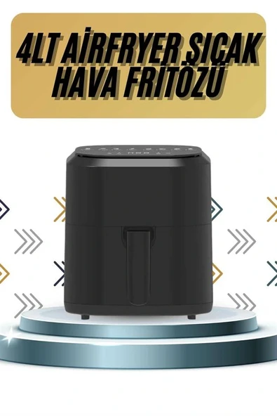 4L Airfryer Hazneli Hava Fritözü Yağsız Fritöz Taşınabilir Fırın İşlevi Gören Pratik - 2