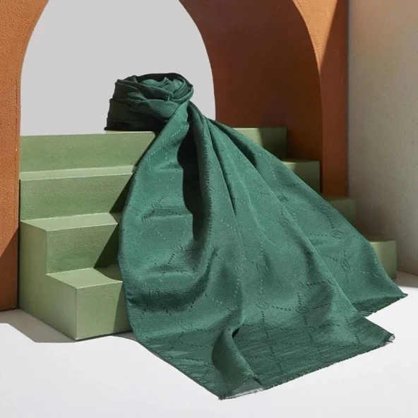 PİRAMİT KENDİNDEN DESENLİ JAKAR ŞAL - 2