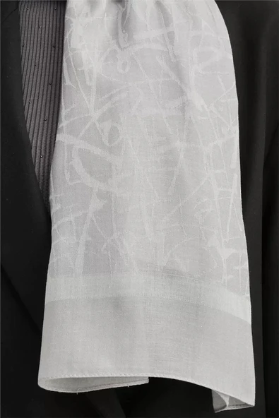 ARMİNE TENSEL İPEK KALİGRAFİ DESEN ŞAL - Resim 12