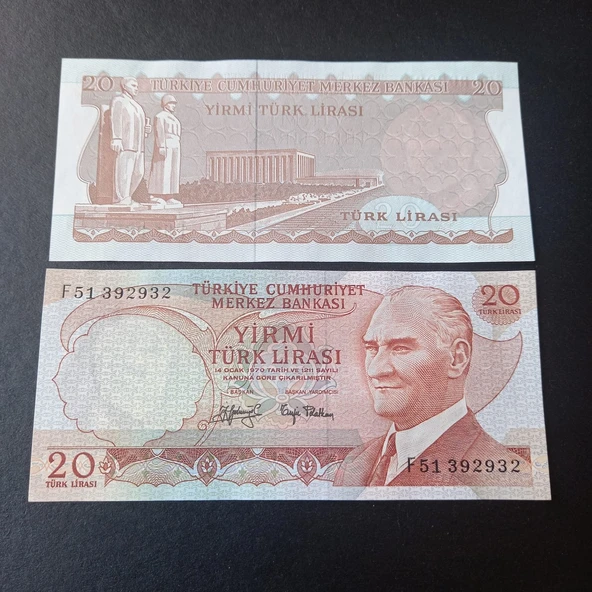 Escoines 3996368f56fc404254 6.Emisyon 3.Tertip F51 Serisi Çil 20Lira ürün görseli 1