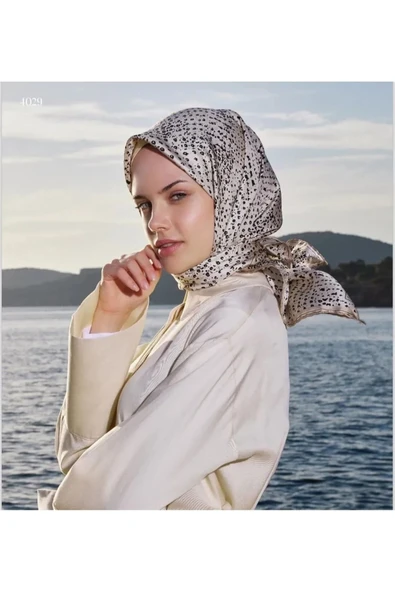 BELLİ DESENLİ TİVİL İPEK EŞARP - 3