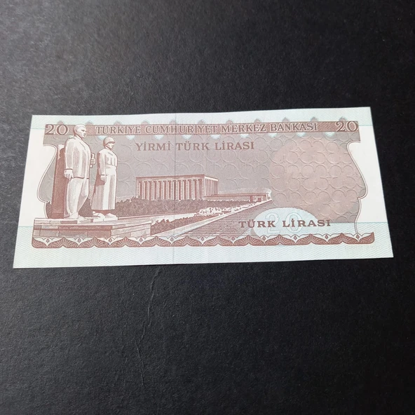 Escoines Koleksiyon 3996368f7fd3617c38 6.Emisyon 3.Tertip F01 Serisi 20 Türk-Lirası ÇİL kağıt para - Resim 2
