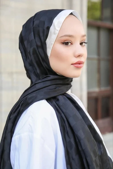 HİNT İPEK MONOGRAM ŞAL - Resim 12