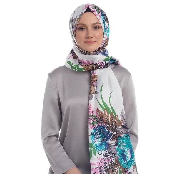 İPEKEVİ DESENLİ İPEK ŞAL - 7