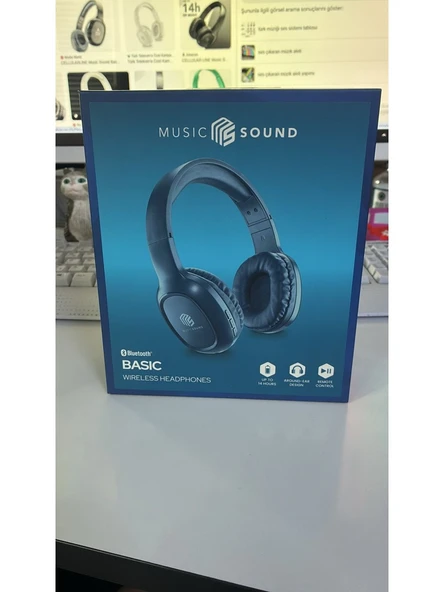 Cellularline Music Sound Kafa Üstü Kulaklık Mavi ürün görseli