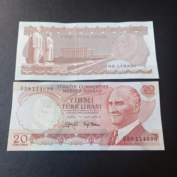 Escoines 3996368f6c00b12919 6.Emisyon 20Lira 3.Tertip G59 Serisi Çil ürün görseli 1