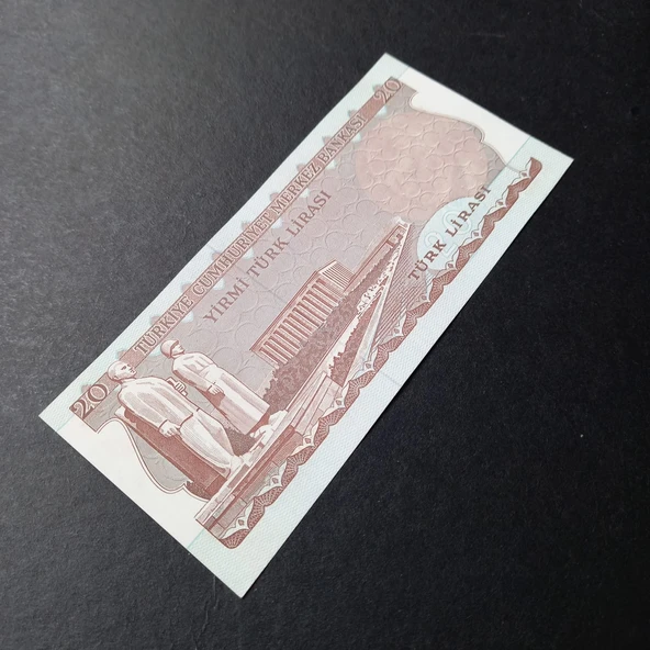 Escoines Koleksiyon 3996368f7fd3617c38 6.Emisyon 3.Tertip F01 Serisi 20 Türk-Lirası ÇİL kağıt para - Resim 5