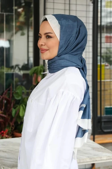 HİNT İPEK MONOGRAM ŞAL - Resim 10