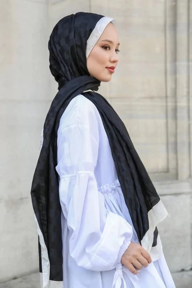 HİNT İPEK MONOGRAM ŞAL - Resim 10