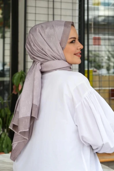 HİNT İPEK MONOGRAM ŞAL - Resim 8