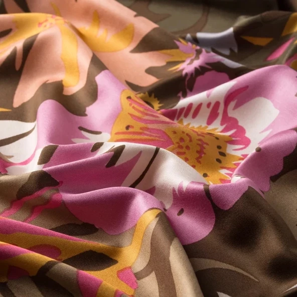 İPEKEVİ DESENLİ İPEK ŞAL - Resim 3