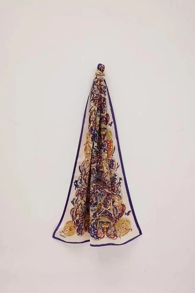 ETNİK DESEN GOLD İPEK ŞAL - Resim 6