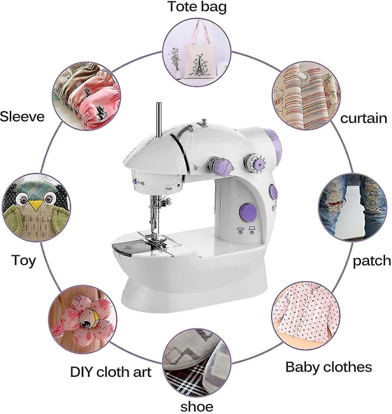 Mini Ev Dikiş Makinesi Pedallı Sewing Machine - Resim 4