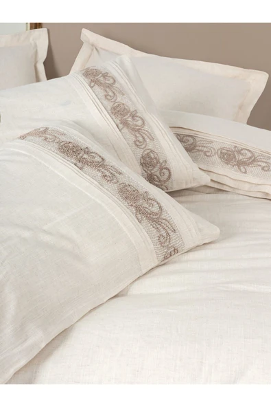 Inborn Çift Kişilik Nevresim Takımı Floro Bej - Resim 2