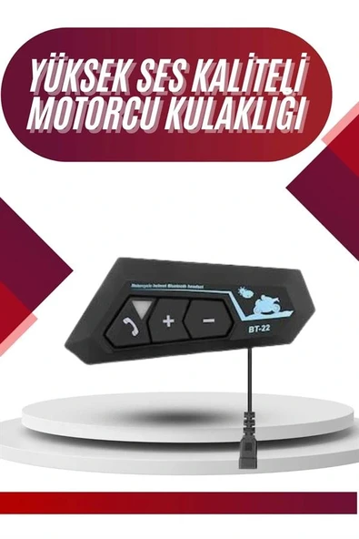 Intercom Bluetooth Kask Kulaklık Motosiklet Kulaklık 5.0 Bluetooth - 2