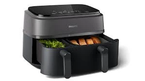 Philips Airfryer 3000 Serisi NA350/00 Çift Hazneli 9 lt Yağsız Fritöz - Resim 2