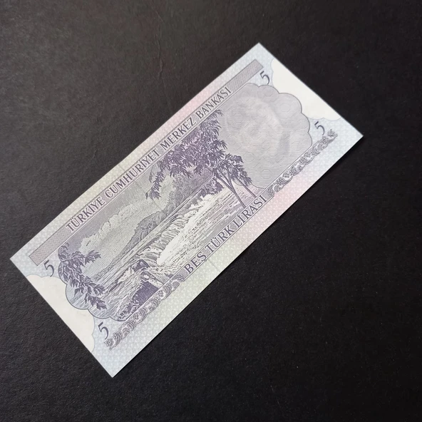 Escoines 3996368f6c7bdf1d6d 6.Emisyon 5Türk-Lirası J82-300021 Seri Numara CA - Resim 5