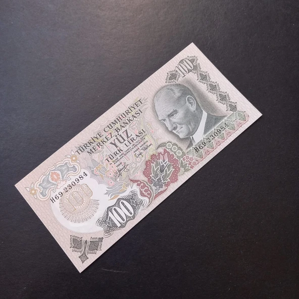Escoines 3996368f6c4b580e88 6Emisyon 100Türk-Lirasi H69 serisi ÇİL - Resim 3