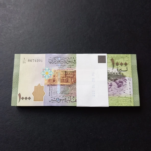 Escoines 3996368f576f03d240 Suriye 1000 pound ÇİL 100Adet 1 Deste - Resim 7