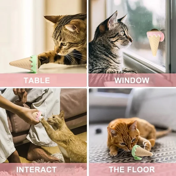 DONDURMA ŞEKLİNDE KEDİ NANESİ KEDİ OTU - 3