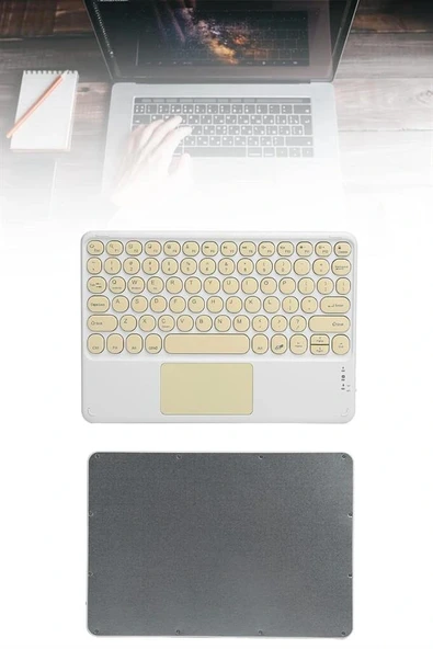 Touchpad Tüm Cihazlara Uyumlu Bluetooth Klavye Touchpad Slim Kablosuz Wifi Q Klavye - 3