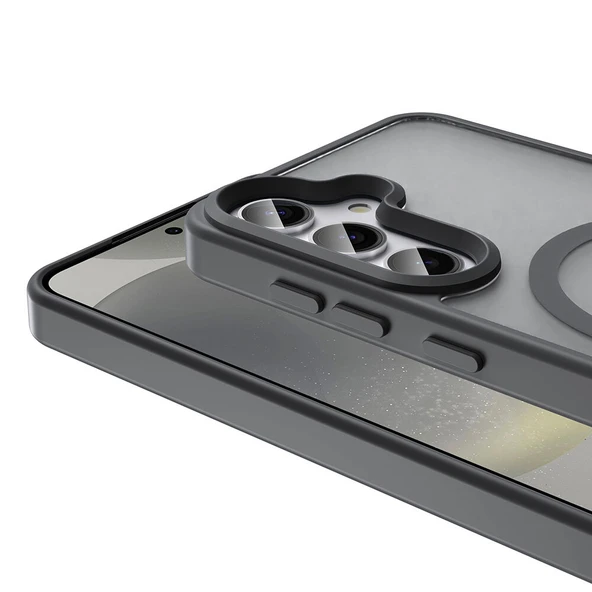 Galaxy S25 Plus Kılıf M-safe Şarj Özellikli Mat Arka Yüzey  Sio Kapak - Resim 5