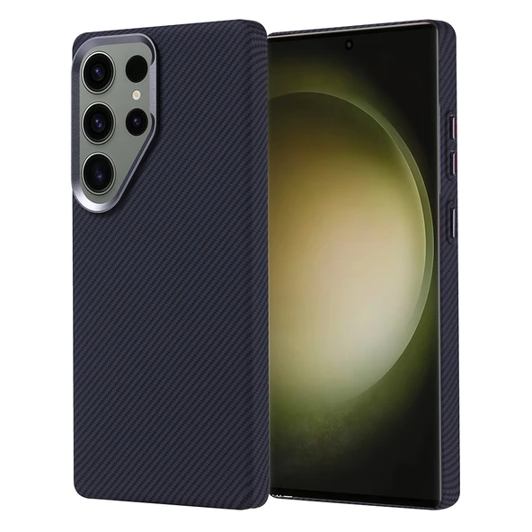 Galaxy S25 Ultra Kılıf M-safe Şarj Özellikli Karbon Fiber Görünümlü  Nekst Kapak ürün görseli
