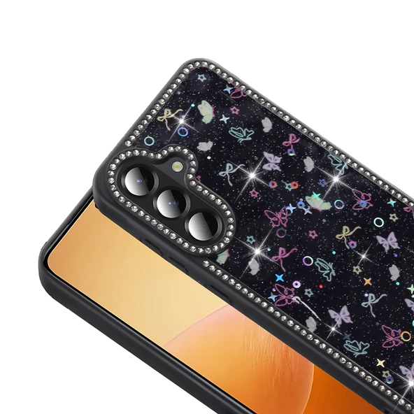 Galaxy A36 Kılıf Taşlı ve Simli Tasarım  Azra Kapak - Resim 7