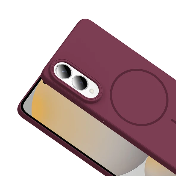 Galaxy S25 Edge Kılıf M-safe Şarj Özellikli  Ruby Sert Kapak - Resim 6