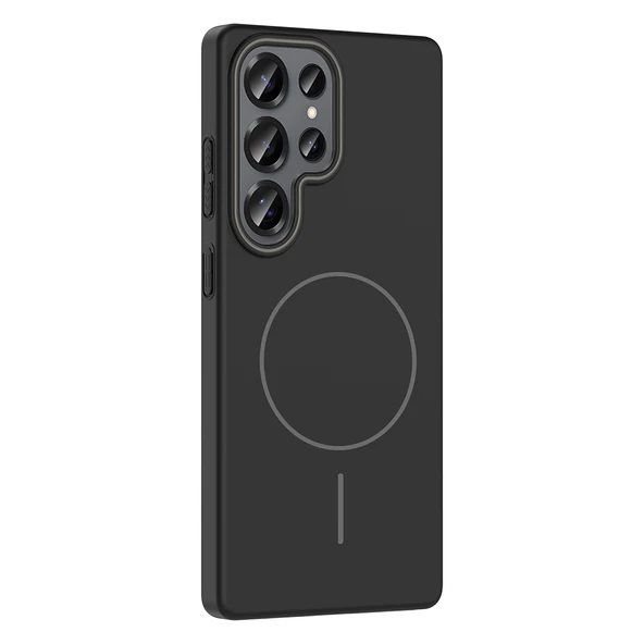 Galaxy S25 Ultra Kılıf M-safe Şarj Özellikli  Ruby Sert Kapak - Resim 4