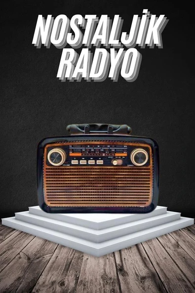 Eskitme Nostalji Tasarımlı Bluetoothlu Nostalji Radyo Ahşap Nostaljik Görünümlü - 2
