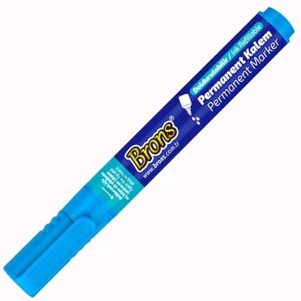 BRONS PERMANENT KALEM YUVARLAK UÇ MAVİ BR-9621 ürün görseli