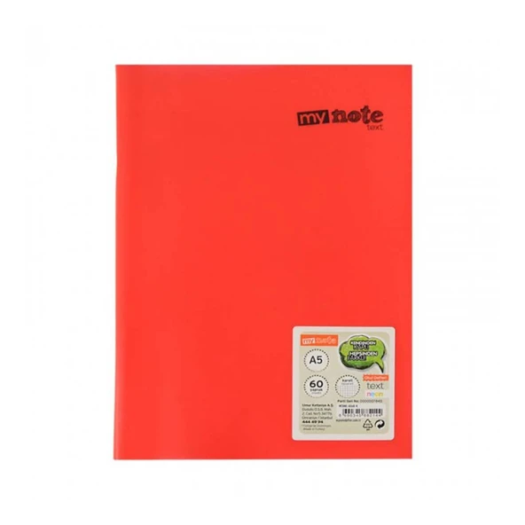 Umur Mynote Text Neo Plastik Kapak Defter A5 60Yp Kareli - Resim 3
