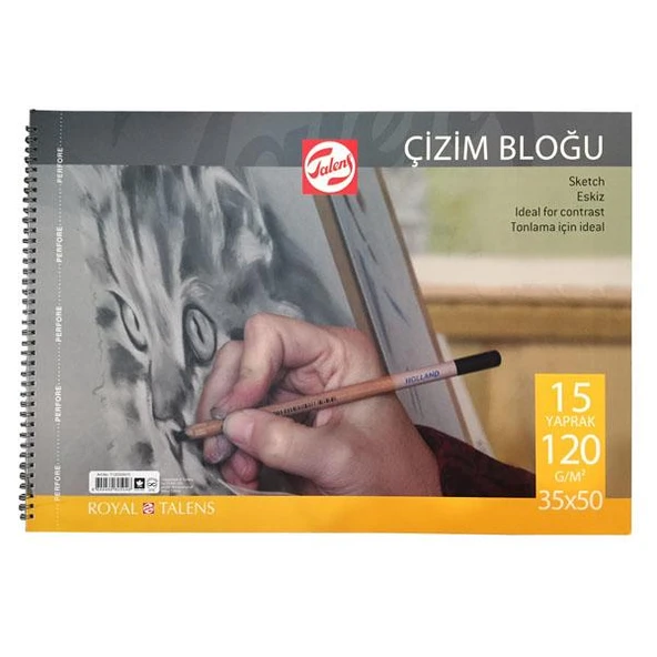 Talens Çizim Bloğu Spiralli 120g 35x50 15 Yaprak ürün görseli
